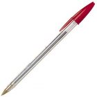 Stylo bille rouge avec capuchon rouge