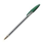 Stylo bille vert avec capuchon vert