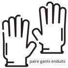 Paie de gants enduits